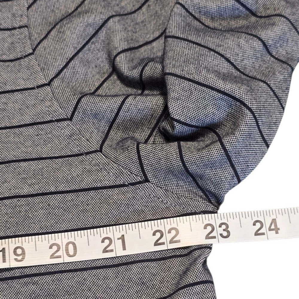 Michael Kors Button Down Men Large Grey Navy Striped Long Sleeve Shirt - Picture 7 of 7